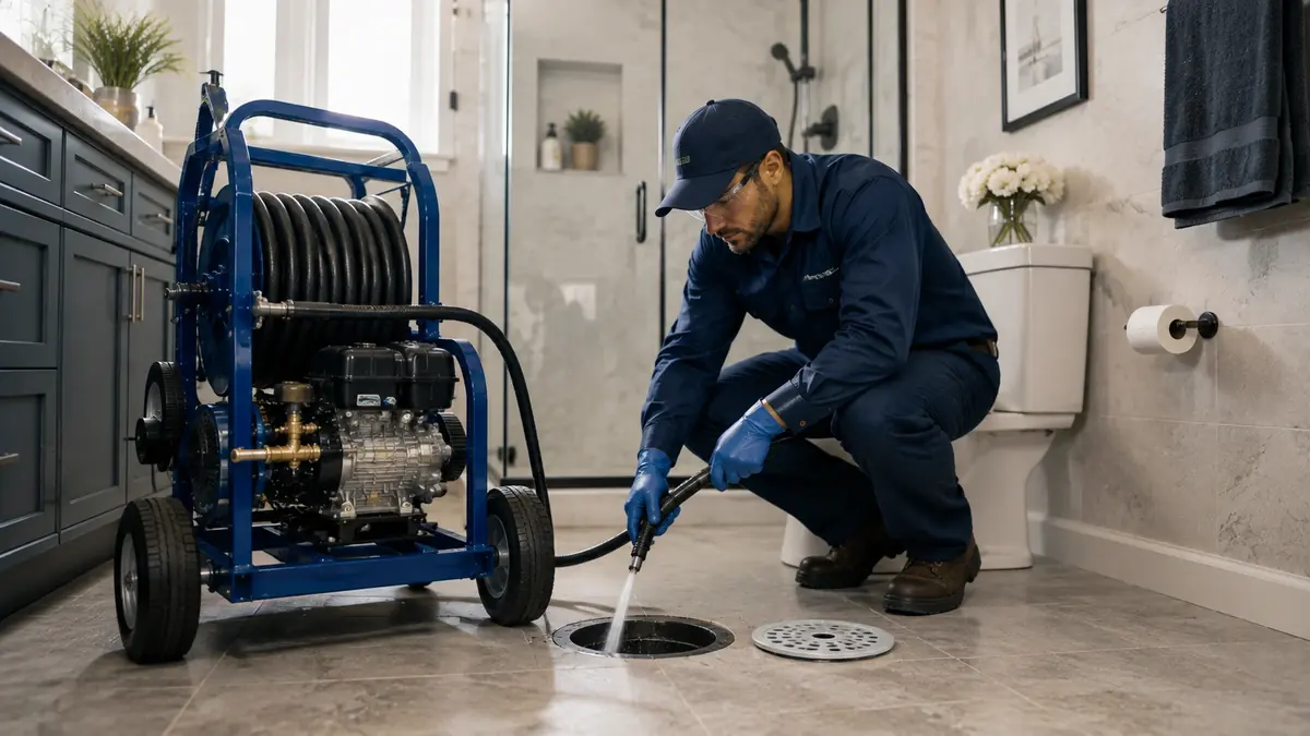 Bathroom Drain Hydro Jetting in Union City