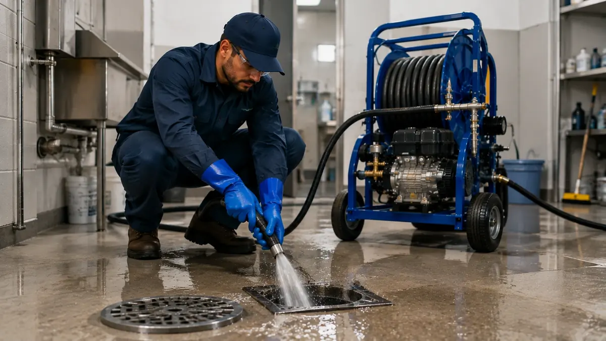 Floor Drain Hydro Jet Cleaning in Union City