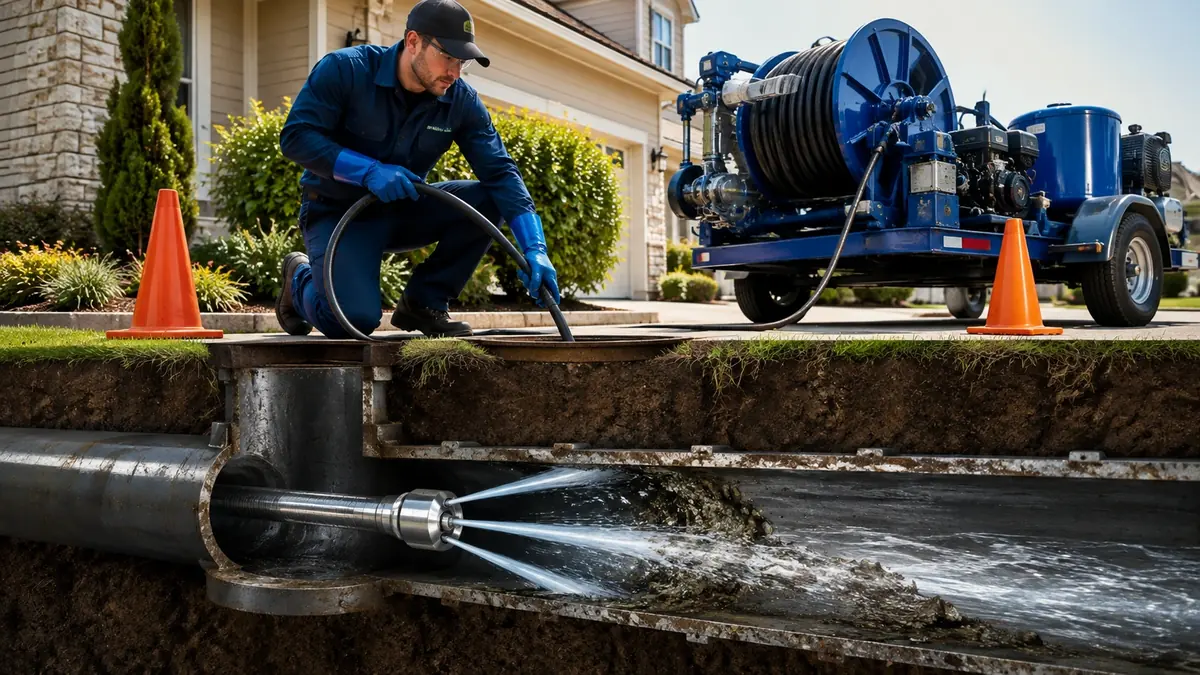 Main Sewer Line Hydro Jet Cleaning in Union City